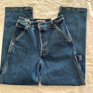 Levi’s button fly ribcage straight carpenter jeans size 27